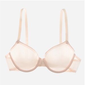 NWT CUUP Demi Bra Spacer Mesh Neutral Underwire Lightweight Support 38G/38DDDD